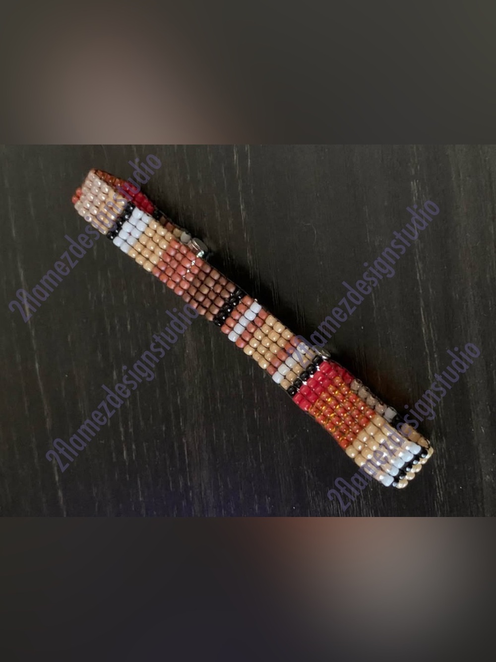 Handmade Blanket Seed Bead Bracelets - 2 colors - Picture 2 of 6